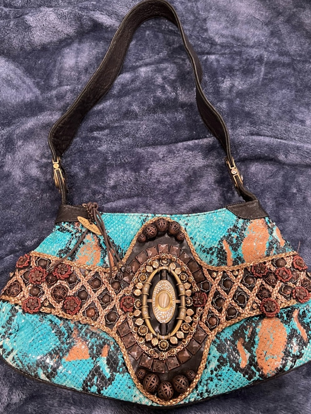Mary Frances 5th Avenue Retired Collectible Bag in Python. #26968